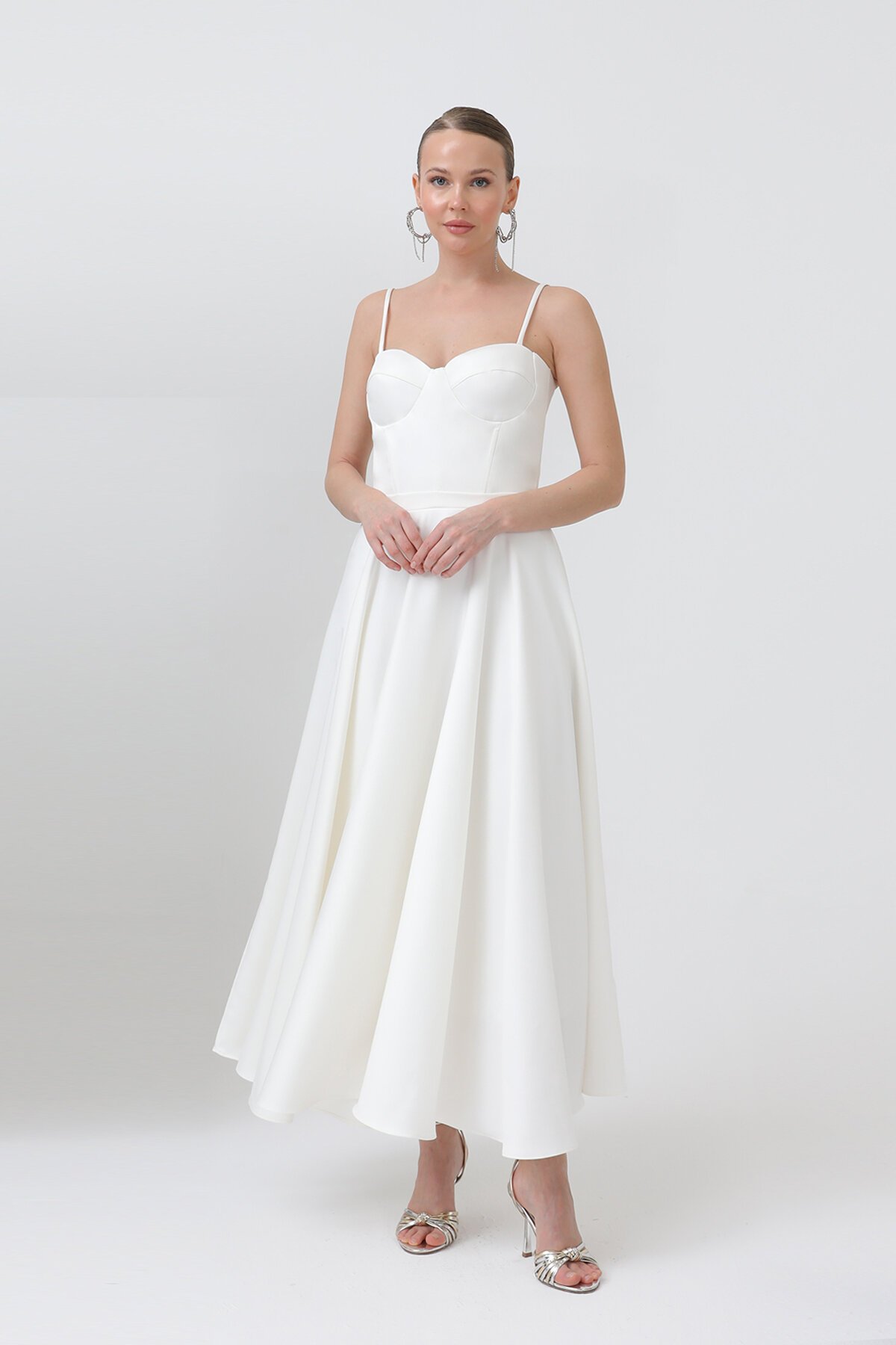 Askılı Midi Elbise - 1800