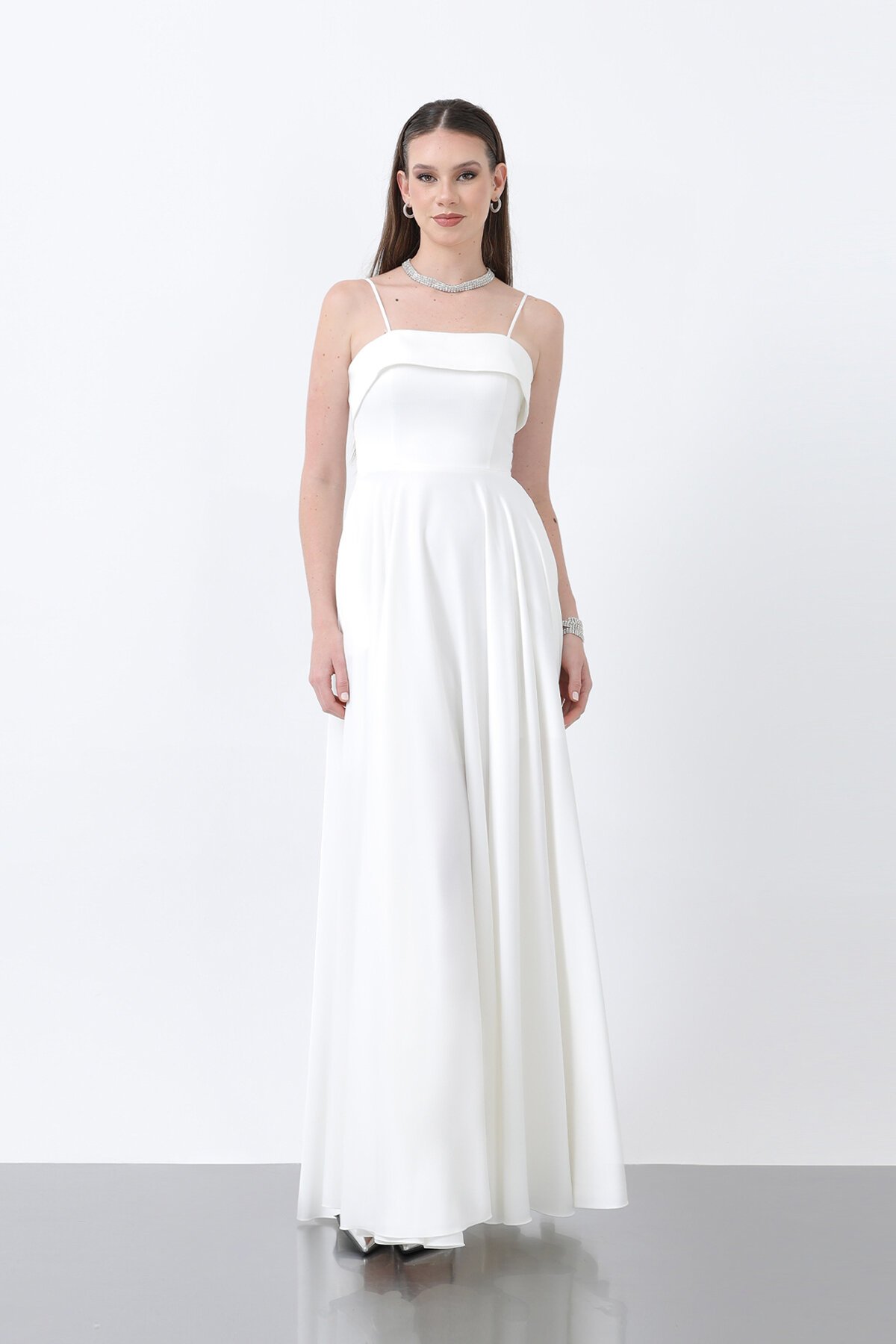 Askılı Uzun Elbise - 1865