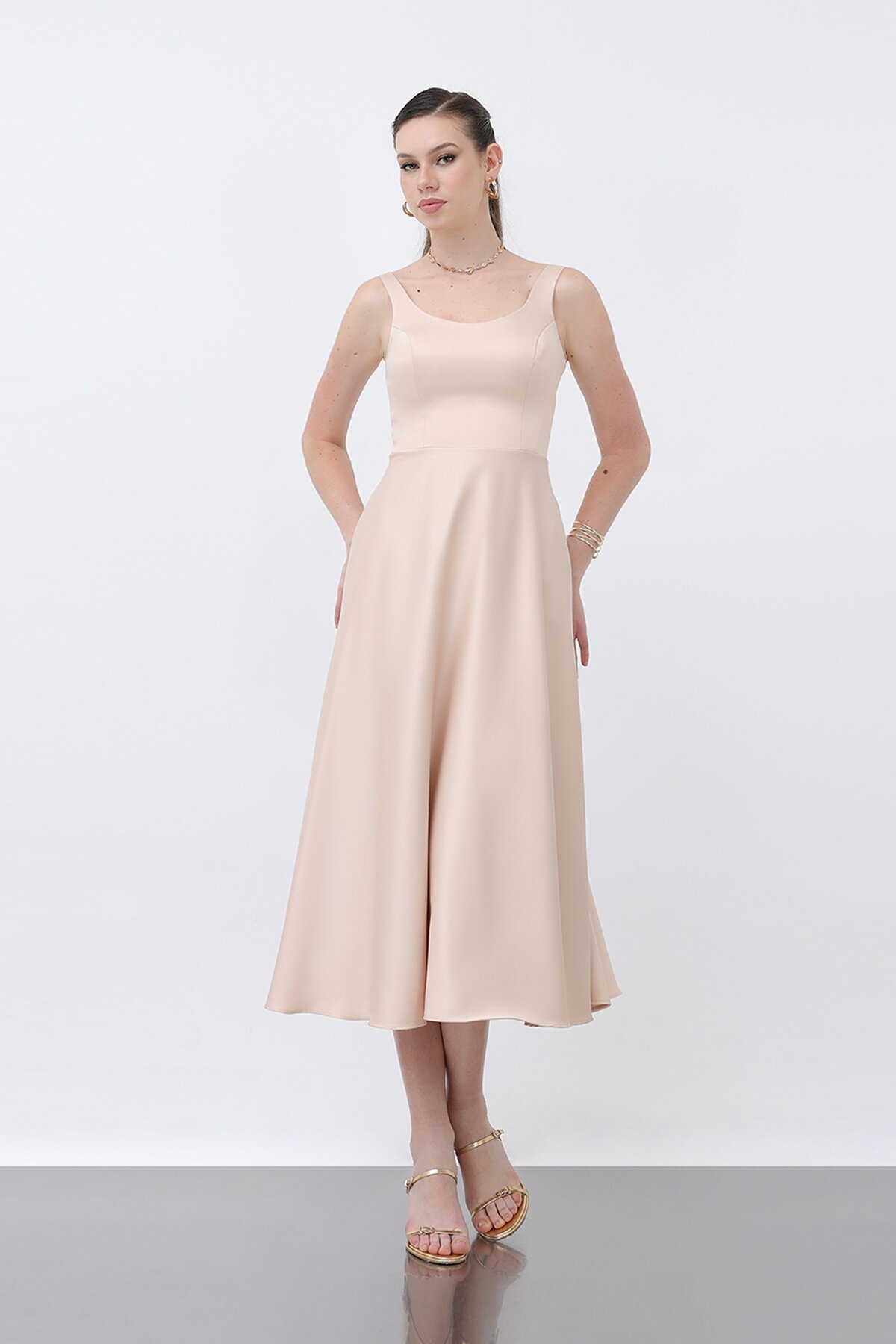 Asklı Midi Elbise - 1726