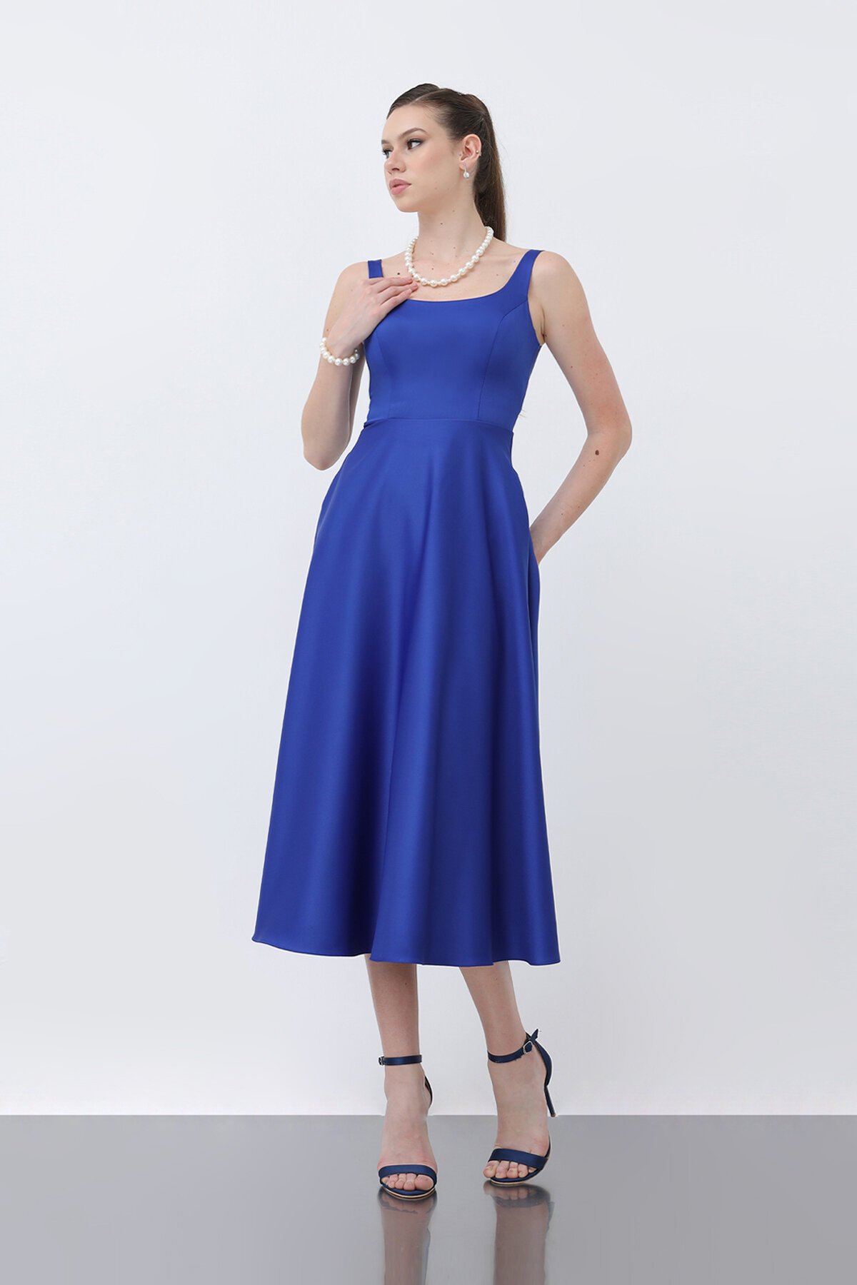 Asklı Midi Elbise - 1726