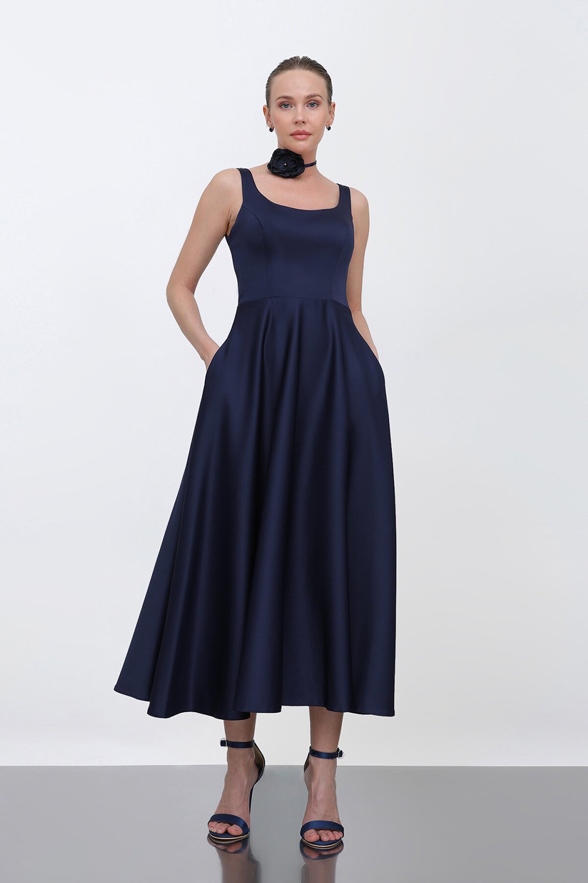 Asklı Midi Elbise - 1726