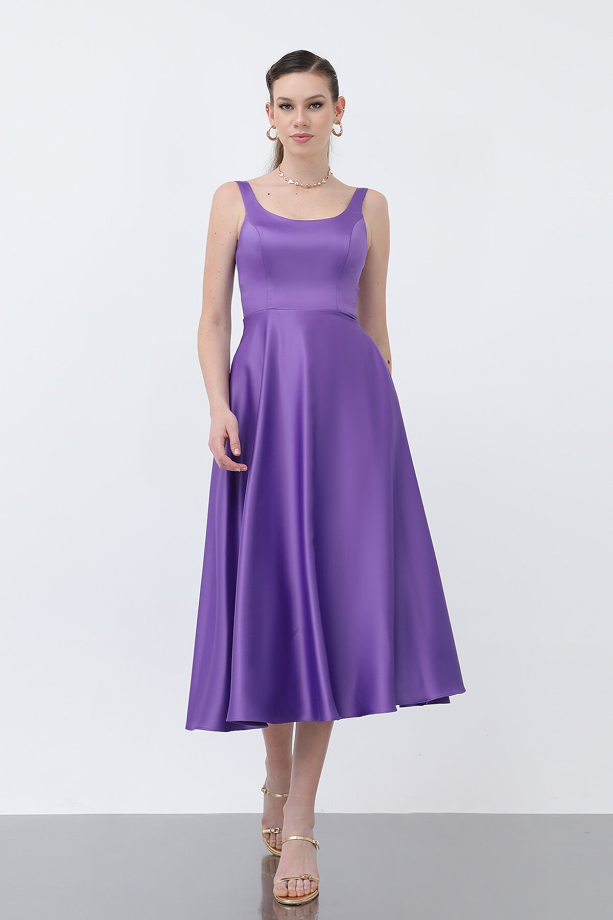 Asklı Midi Elbise - 1726