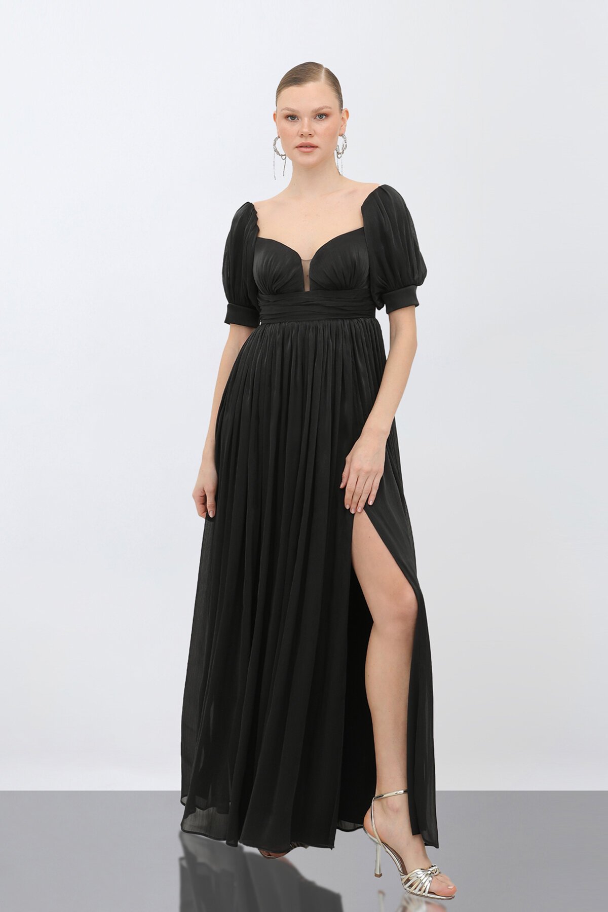 Büzgü Detaylı Elbise - 1734