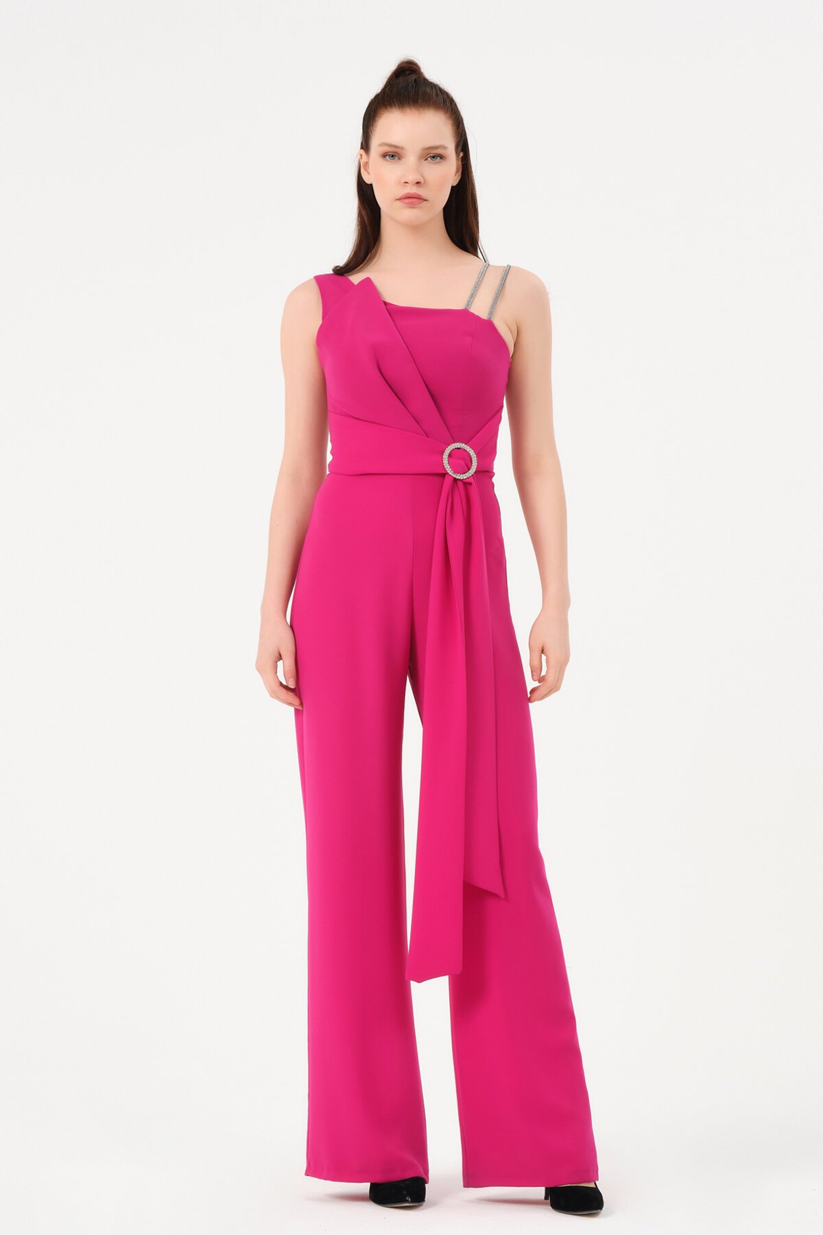 Tek Omuzlu Taş Askılı Tulum - 1454