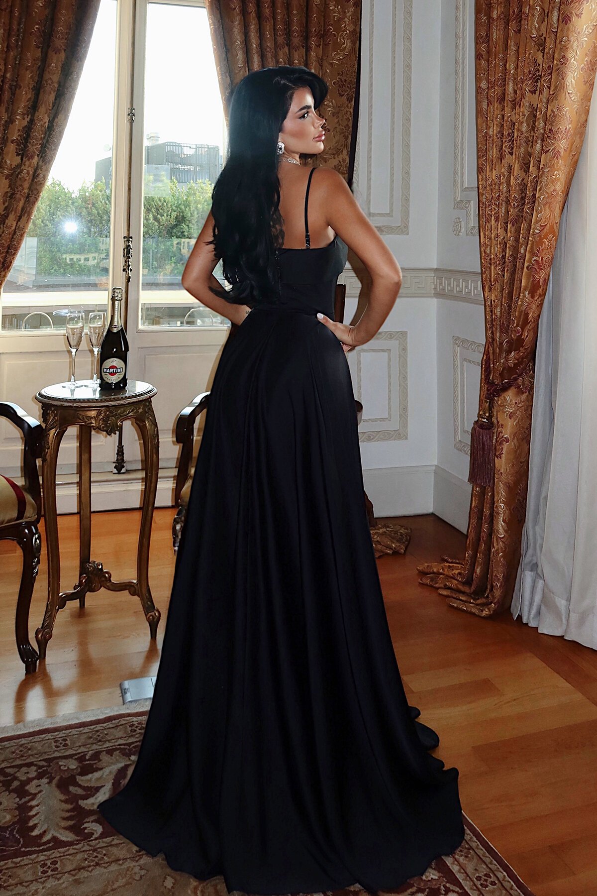 Askılı Uzun Elbise - 1865