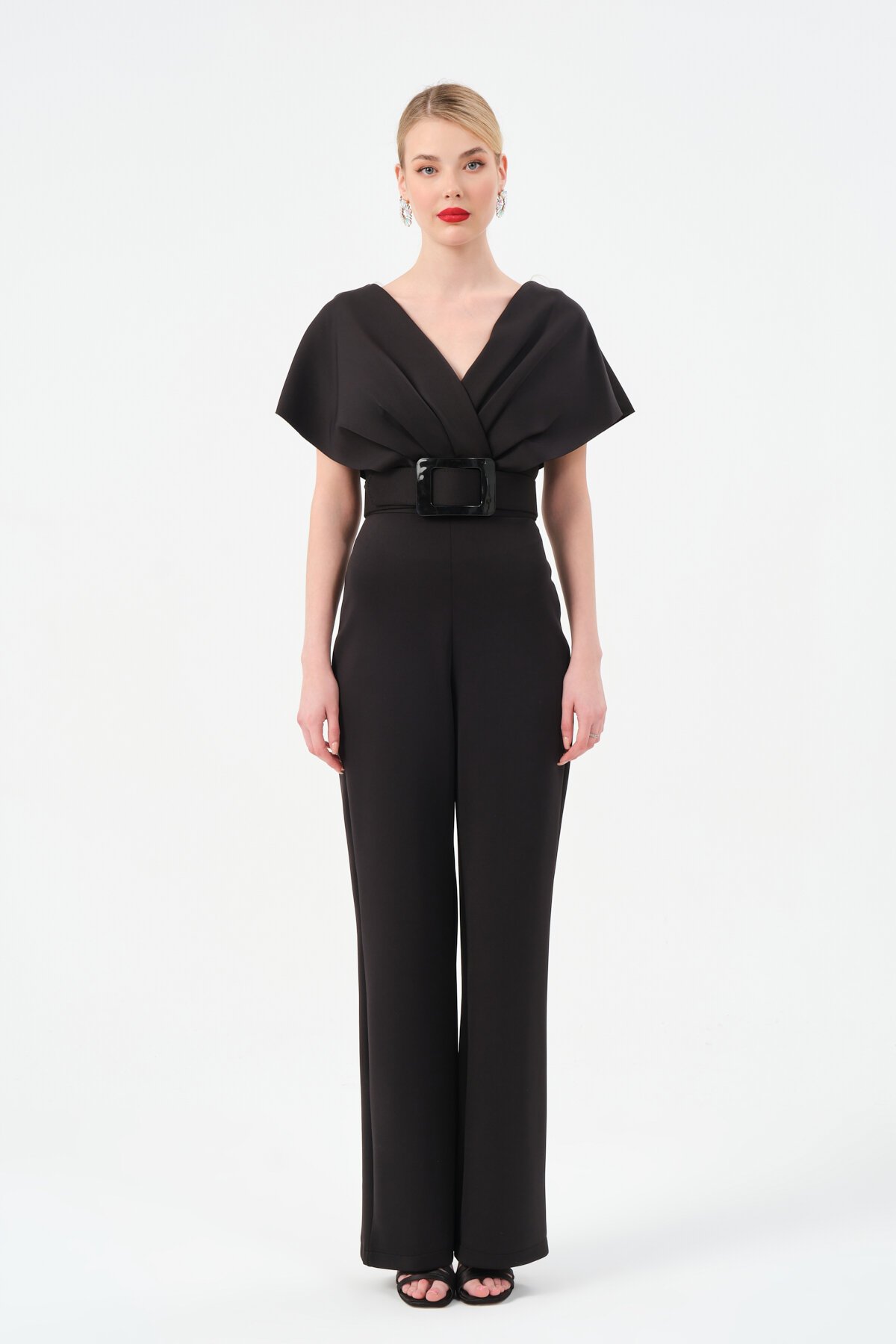 Drapeli Kemer Detaylı Tulum - 1462