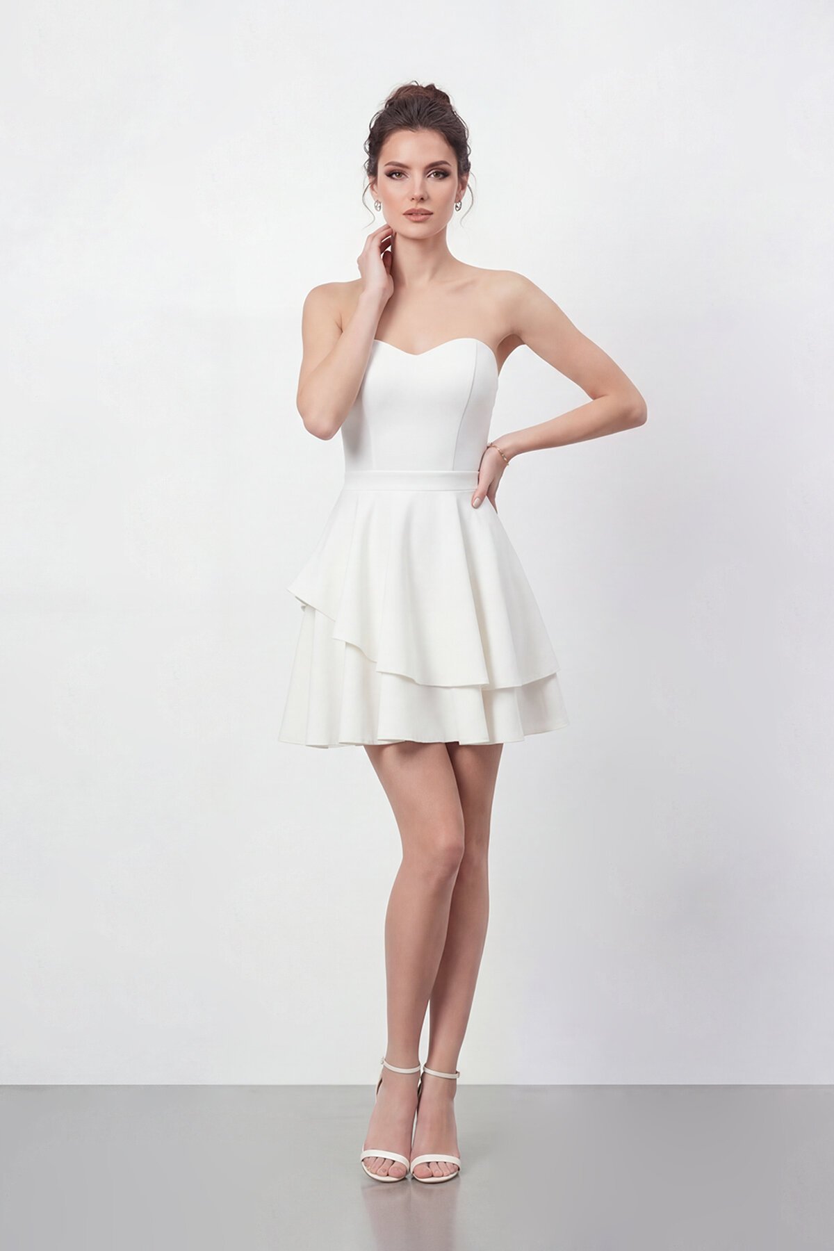 Straplez Kat Kat Mini Abiye - 2079