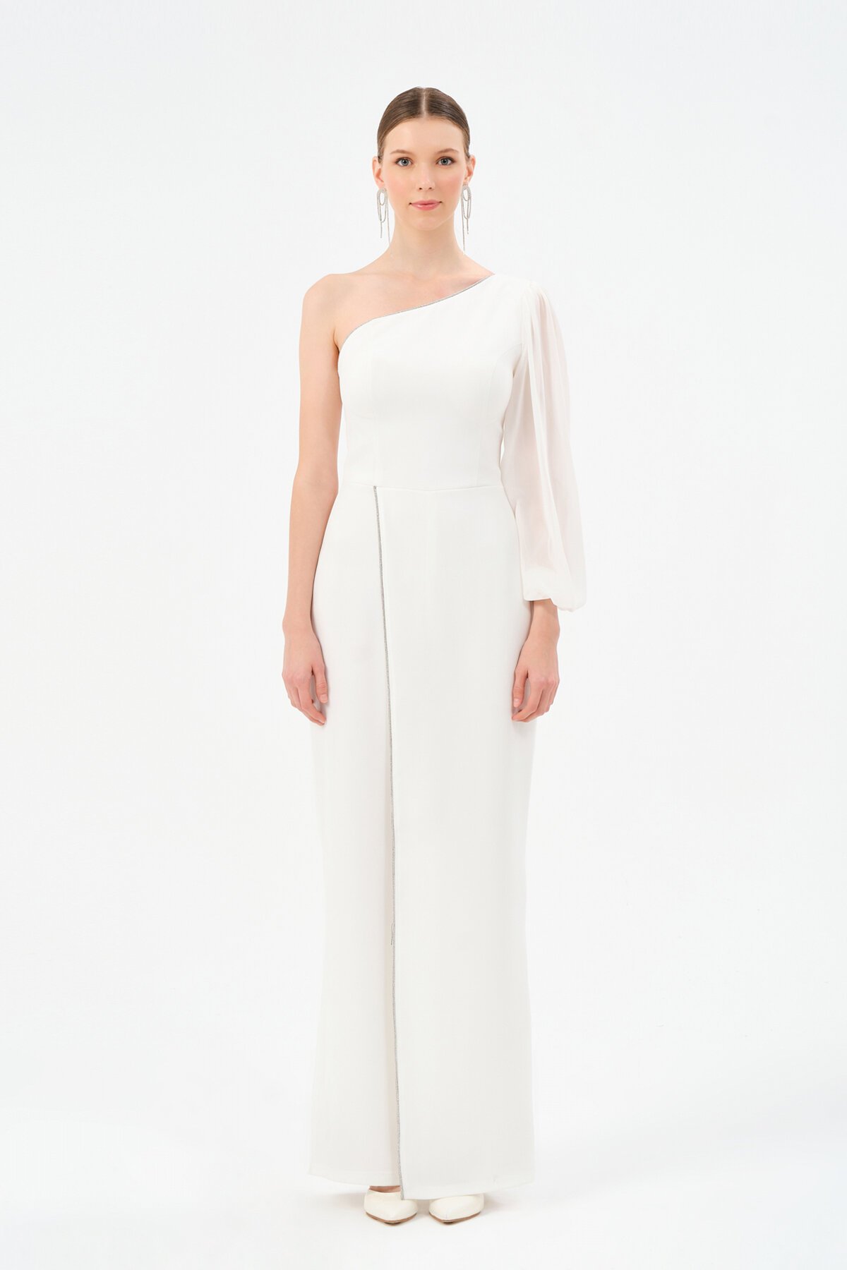 Tek Kollu Taş Detaylı Tulum - 1571