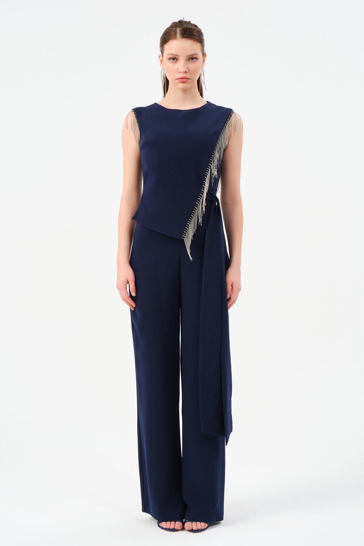 Yandan Bağlamalı Zincir Detaylı Tulum - 1472