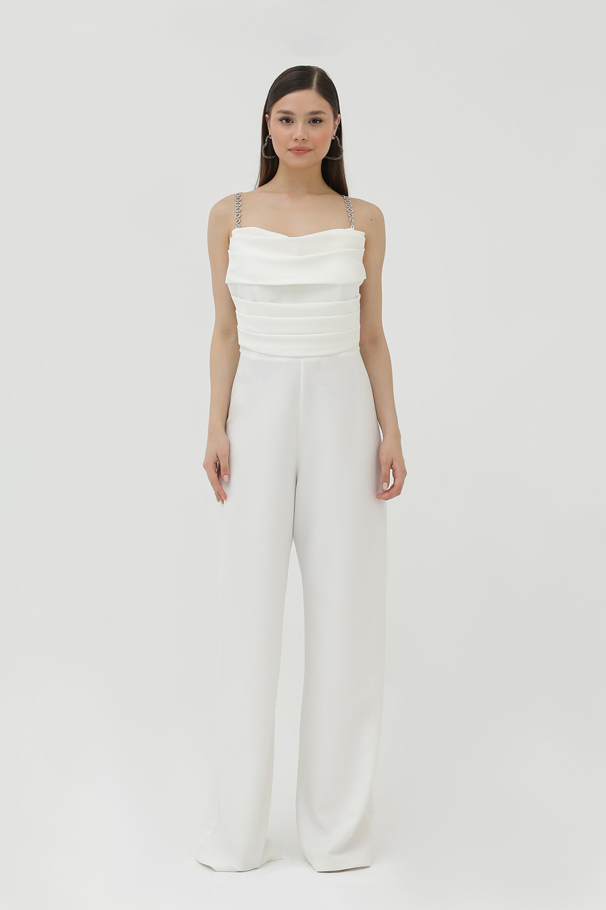 Zincir Askılı Drapeli Tulum - 1722