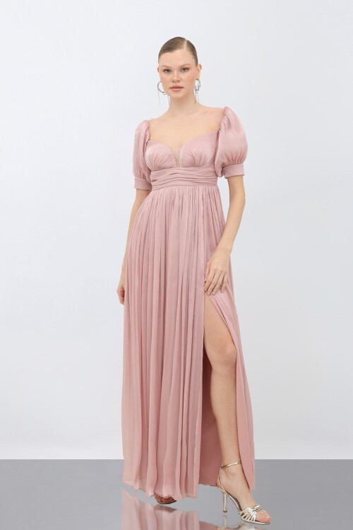 Büzgü Detaylı Elbise - 1734