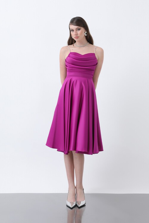 Drapeli Midi Elbise - 1749