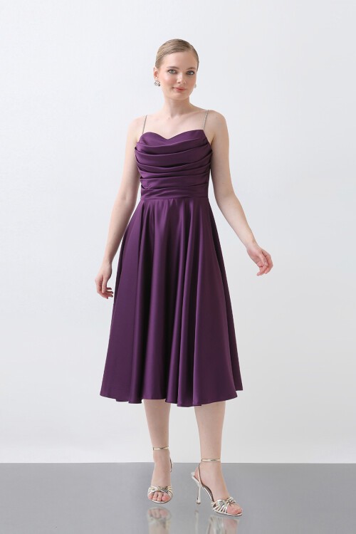 Drapeli Midi Elbise - 1749