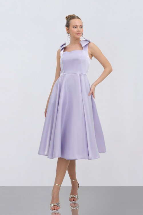 Fiyonk Askılı Midi Elbise - 1789