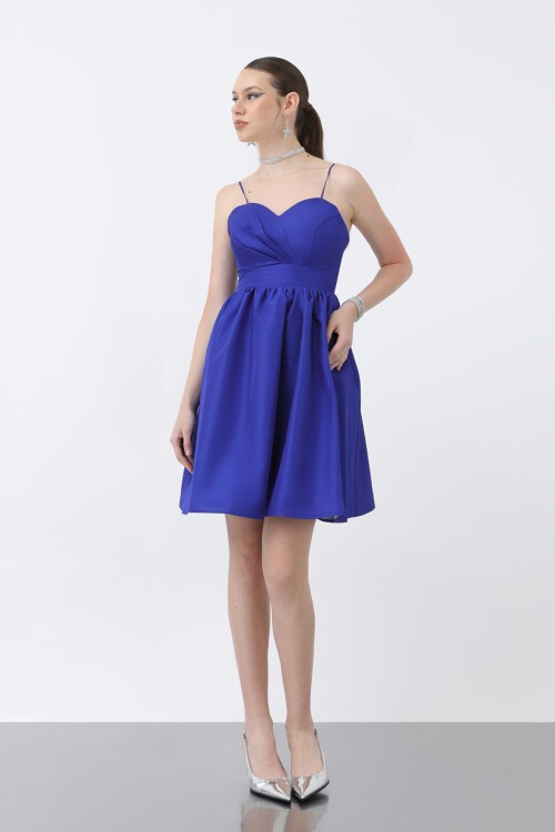 İnce Askılı Mini Elbise - 1696
