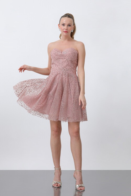 Straplez Mini Elbise - 1735