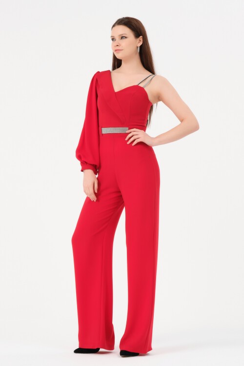 Tek Kollu Taş Askılı Tulum - 1456