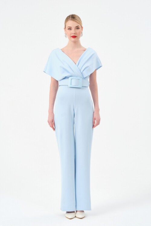 Drapeli Kemer Detaylı Tulum - 1462