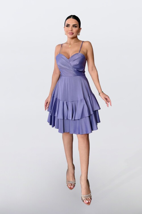 İnce Askılı Mini Elbise - 1710