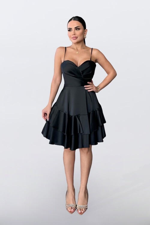 İnce Askılı Mini Elbise - 1710