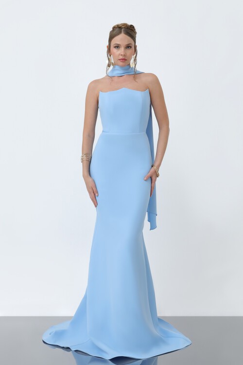 Şal Yaka Detaylı Balık Elbise - 1981