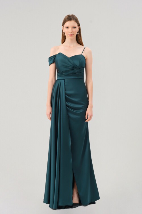 Tek Omzu Düşük İp Askılı Elbise - 1564