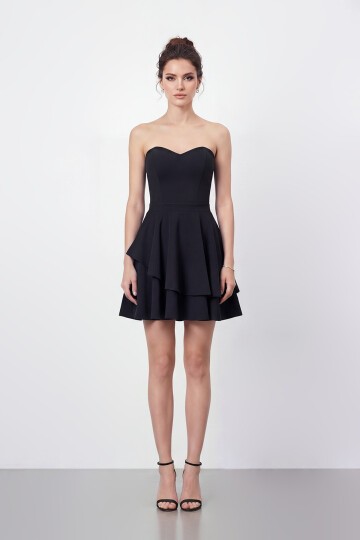 Straplez Kat Kat Mini Abiye - 2079