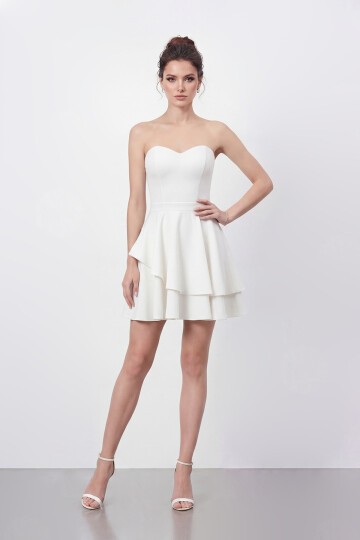 Straplez Kat Kat Mini Abiye - 2079