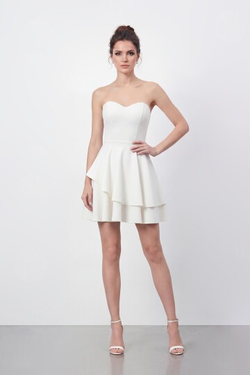 Straplez Kat Kat Mini Abiye - 2079