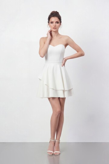 Straplez Kat Kat Mini Abiye - 2079