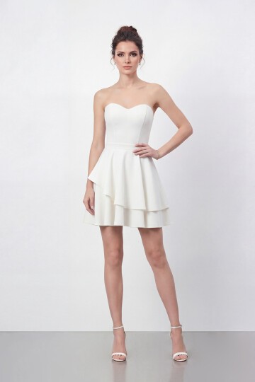 Straplez Kat Kat Mini Abiye - 2079